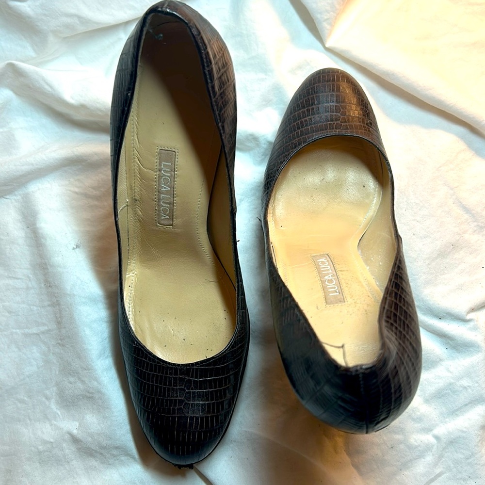 Brown 4 inch heels